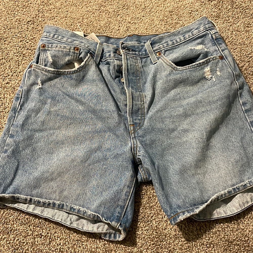 levi’s denim mom shorts